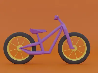 Low Poly Bike bicycle 3D model