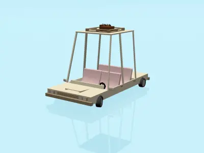 Low Poly Fantastic Car Low-poly 3D model
