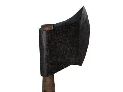 Free Medieval Axe Game Ready Low Poly PBR Woodcutter Tool Free low-poly 3D model