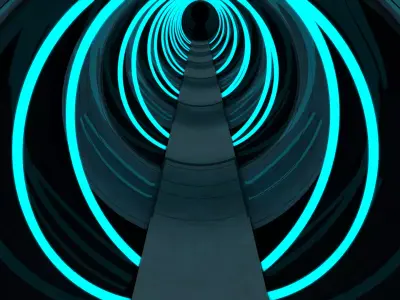 Sci Fi Tunnel 3D model 59