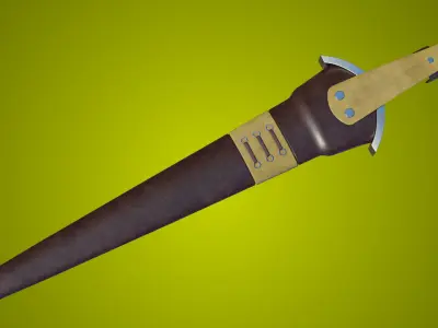 Sword 08 Game-Ready PBR Unity UE Arnold V-Ray Textures Included Low-poly 3D model