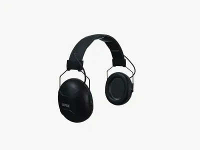 Hearing protection Low-poly 3D model