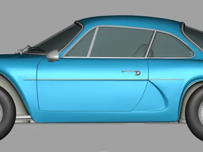 A 1970 Alpine A 110 sports car Free 3D model