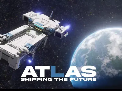 Cargo Spaceship I ATLAS Cargo Freighter I IRON BULL  Low-poly 3D model