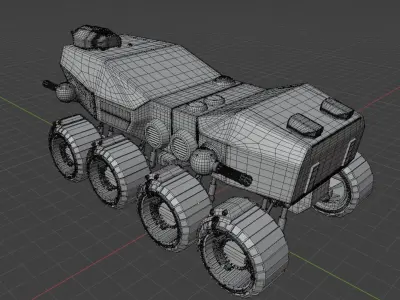 Futuristic  assault vehicle 3D model