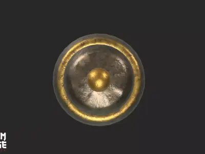 Antique Metal Alchemy Pot Low-poly 3D model