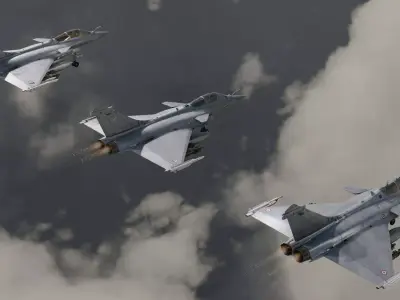 Dassault Rafale Collection - Rigged-High Resolution Cocpit Low-poly 3D model