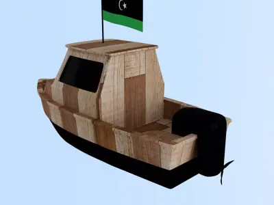 Libya Fishing Boat 3D model