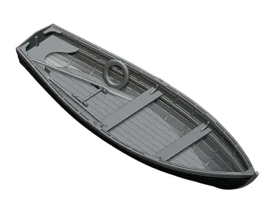  Wooden Boat 3D print model