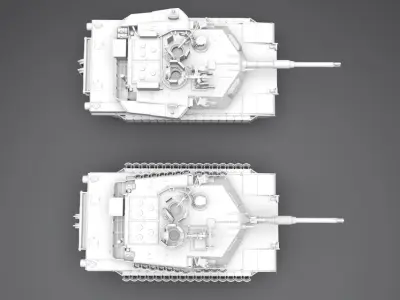 Abrams Tusk and Trophy Scale model 3D print model