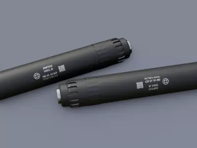 Gemtech GM-45 suppressor Low-poly 3D model