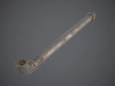 Pipe Rusted Low-poly 3D model