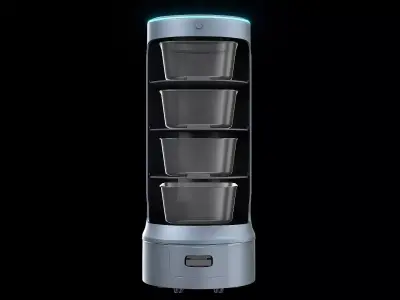 Modern Restaurant Robot Low-poly 3D model