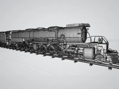 UP 4000 - Big Boy Steam Locomotive 3D model
