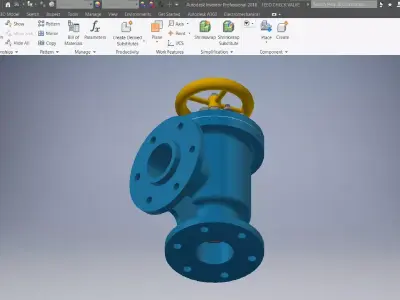 Assembly of Feed Check Valve 3D model