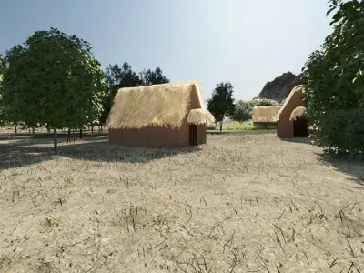 Serene Village Retreat 3D model