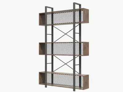 Industrial Bookcase 3D model