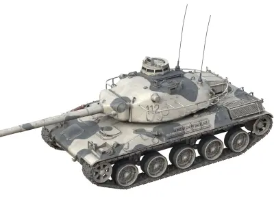 AMX 30 Main battle tank Low-poly 3D model