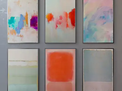 Collection of paintings abstract art part 3 3D model