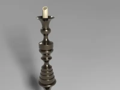 Antique Candlestick Low-poly 3D model