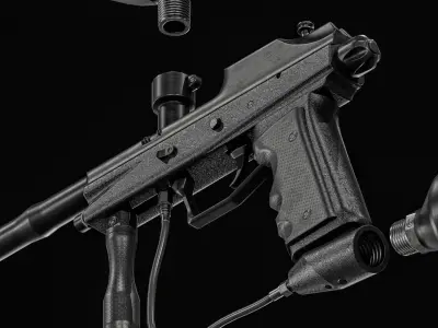 Paintball Gun Low-poly 3D model purchase