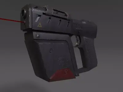 Sci fi pistol Free low-poly 3D model