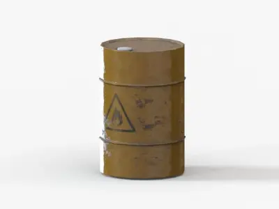 Oil Barrel Free low-poly 3D model 2