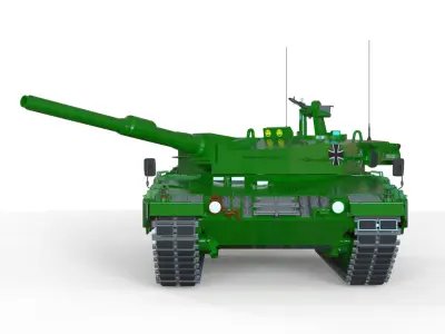 Leopard 2 Flachturm Projekt Leopard 3 from 1979 Free 3D print model