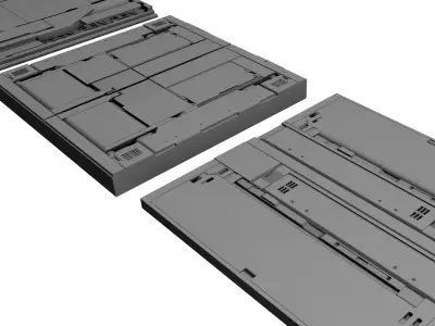 Three Panel Modules 3D model