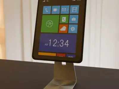 Tablet device and stand 3D model
