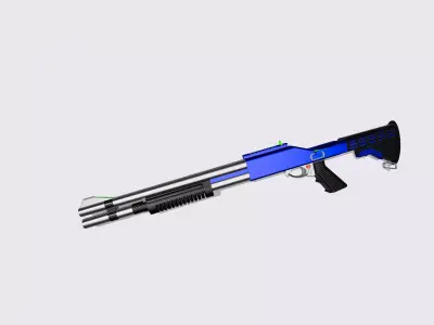 Carbon and Steel Pumpgun 3D model