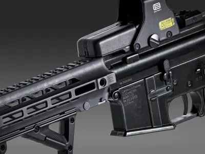 AR-15 CUSTOM Low-poly 3D model purchase