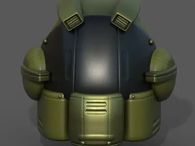 Helmet scifi fantasy futuristic military Scifi  Low-poly 3D model