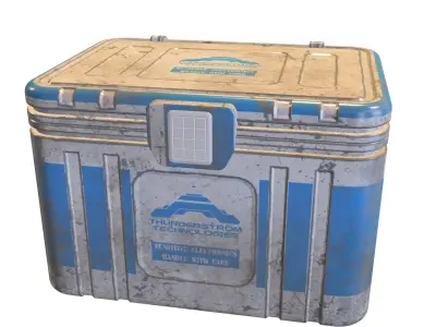 Biohazard Storage Crate  Contaminated Supply Case 3D model