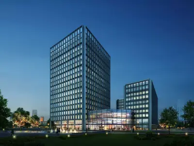 3Dmax fashion city commercial square building 399 3D model