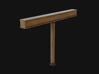 Industrial Ceiling Pillar Low-poly 3D model