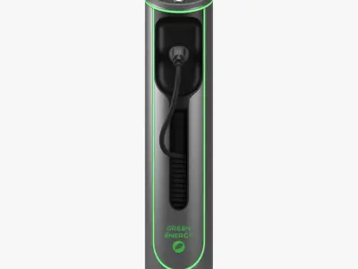 Electric Vehicle Charging Station 5 3D model purchase