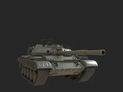PBR 2 coatings  T-62 main battle tank of the Soviet Union T62 Low-poly 3D model