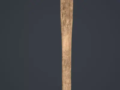Rusty Axe Low-poly 3D model