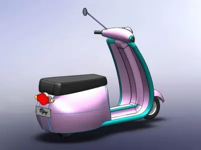 Scooter-Vespa scooter Free 3D model