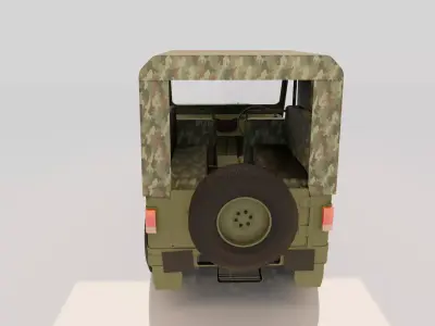 Military Jeep 3D Model - High Quality Game Ready Detailed 3D model by rajtravels365