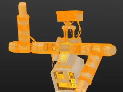 Robot with arms 3D model
