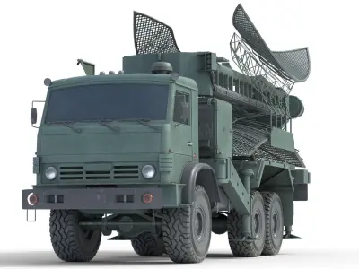 Kasta 2E2 Antenna Truck Low-poly 3D model