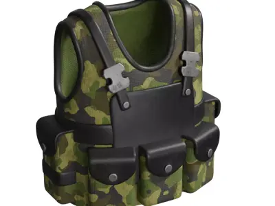 3D Military Tactical Vest 3D model
