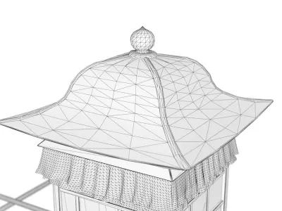 Korean Palanquin Yongjeong - Joseon Tongsinsa 3D model
