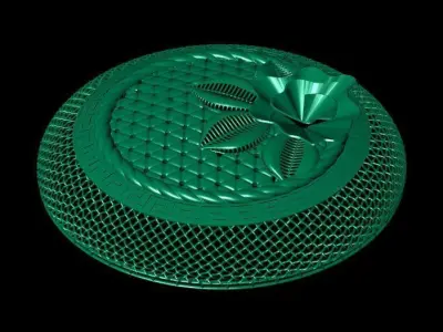 Huge gold main Arabic service part 3D print model
