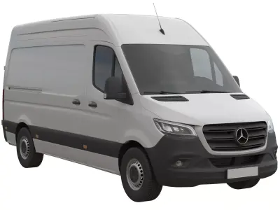 Mercedes Sprinter Detailed interior Standard High Roof 2023 3D model