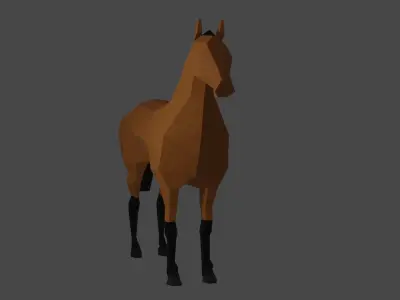 Horse Low Poly Low-poly 3D model