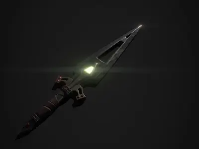 Dagger sword with light 3D model