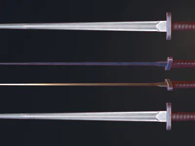 Roman Germanic Sword Low-poly 3D model